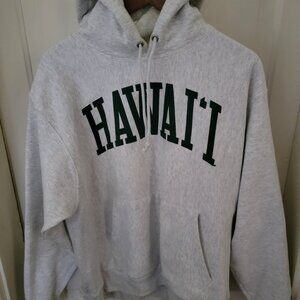 University of Hawaii Rainbow Warriors Men's L Hoodie Green Logo by Champion